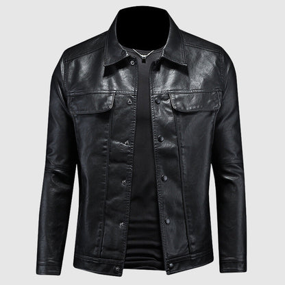 Eveloria Herren Biker-Jacke Leder