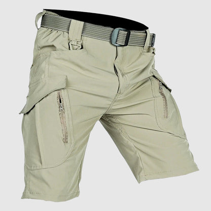Herren Tactical Cargo Shorts Gürtel Reißverschluss Schwarz - Eveloria