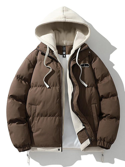 Herren Daunenjacke Warme Winterjacke mit Kapuze - Eveloria