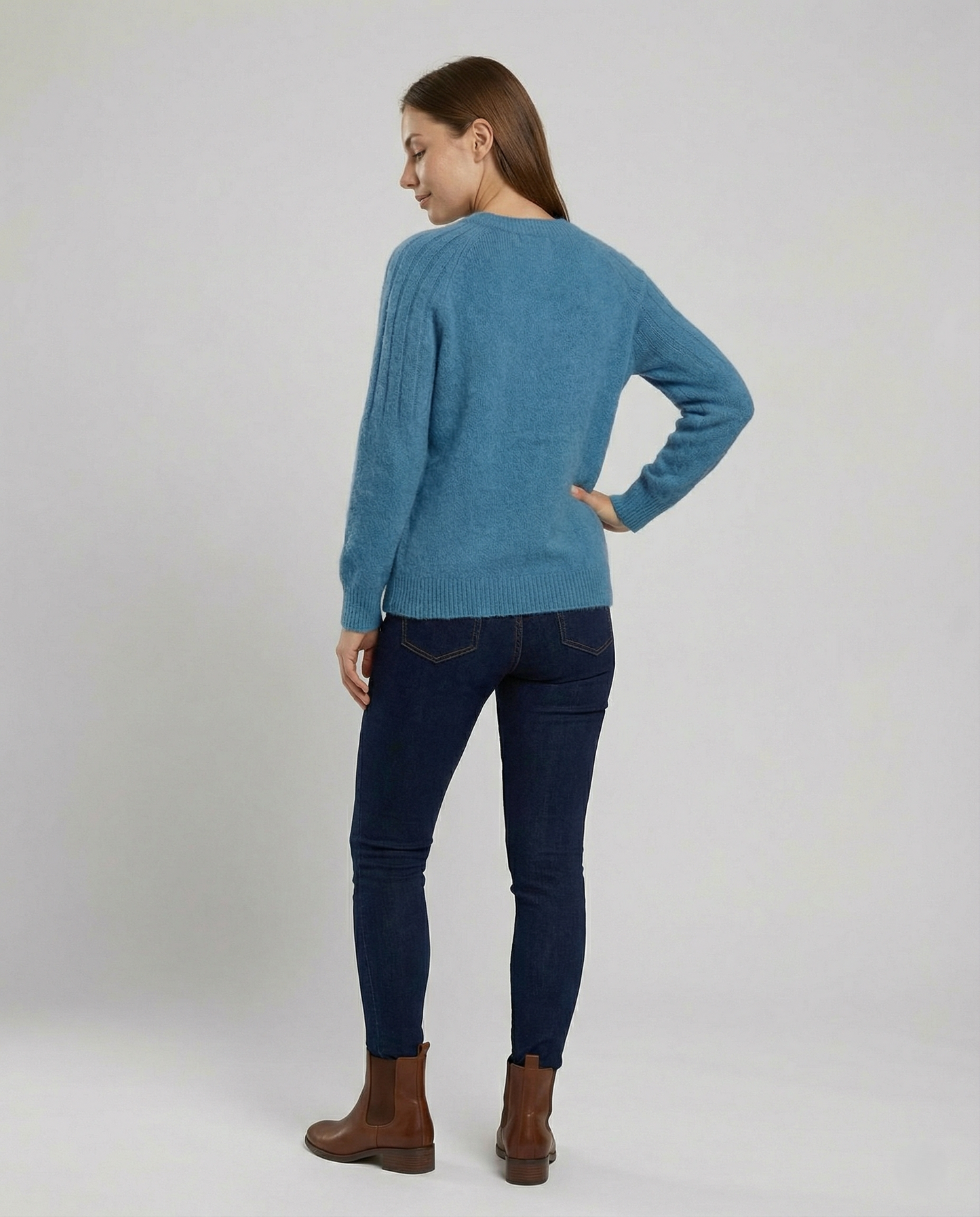 Damen Strickpullover Fluffig