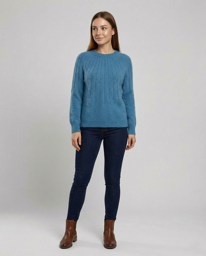 Damen Strickpullover Fluffig