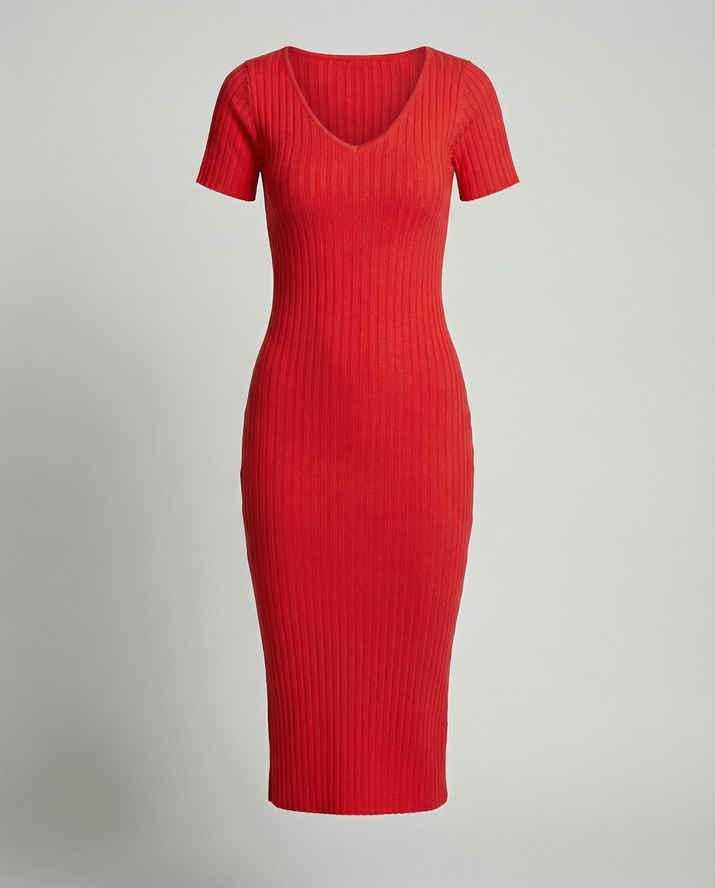 Eveloria Damen Slim-Fit Kleid Gerippt