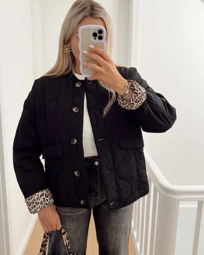 Eveloria Damen Leopardenjacke