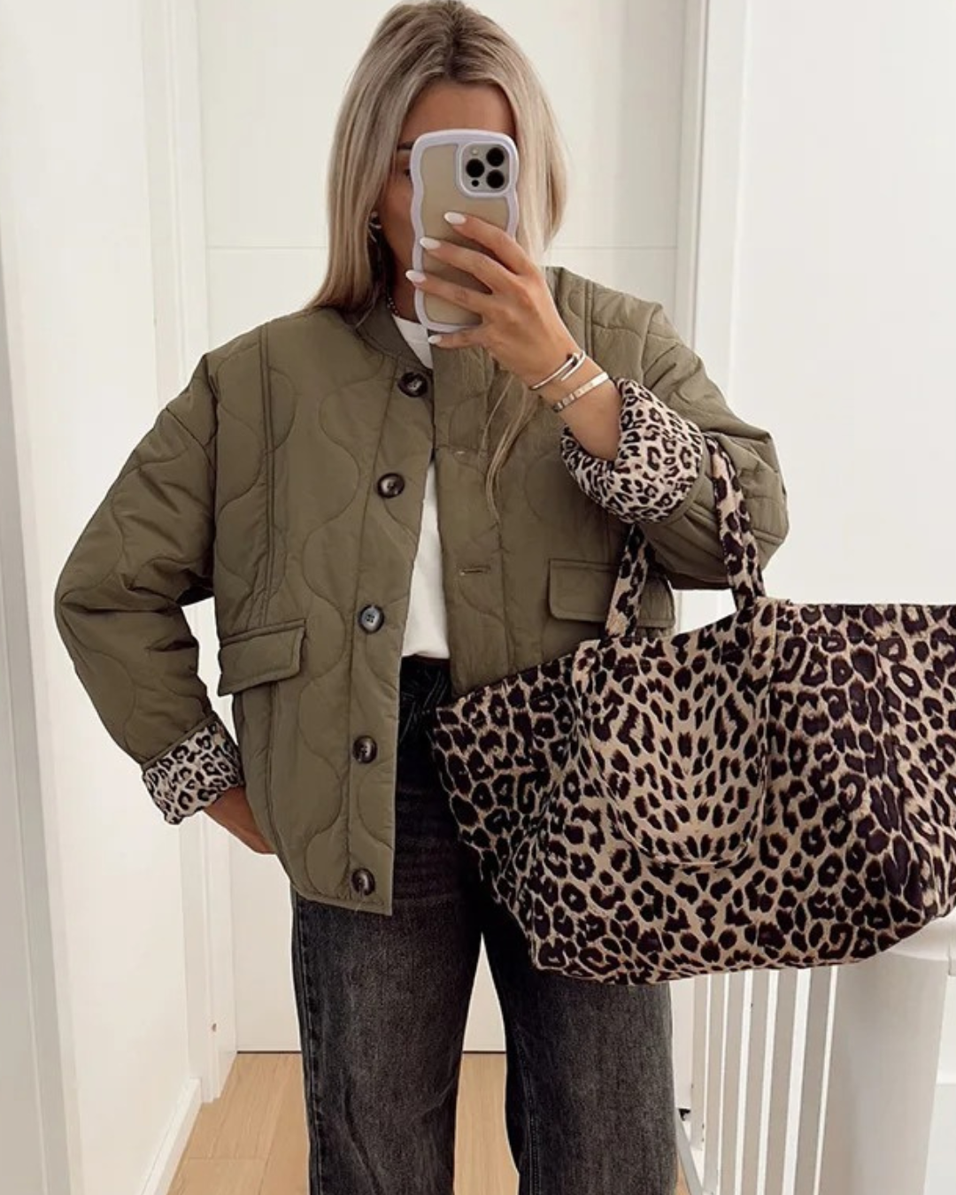 Eveloria Damen Leopardenjacke - Eveloria