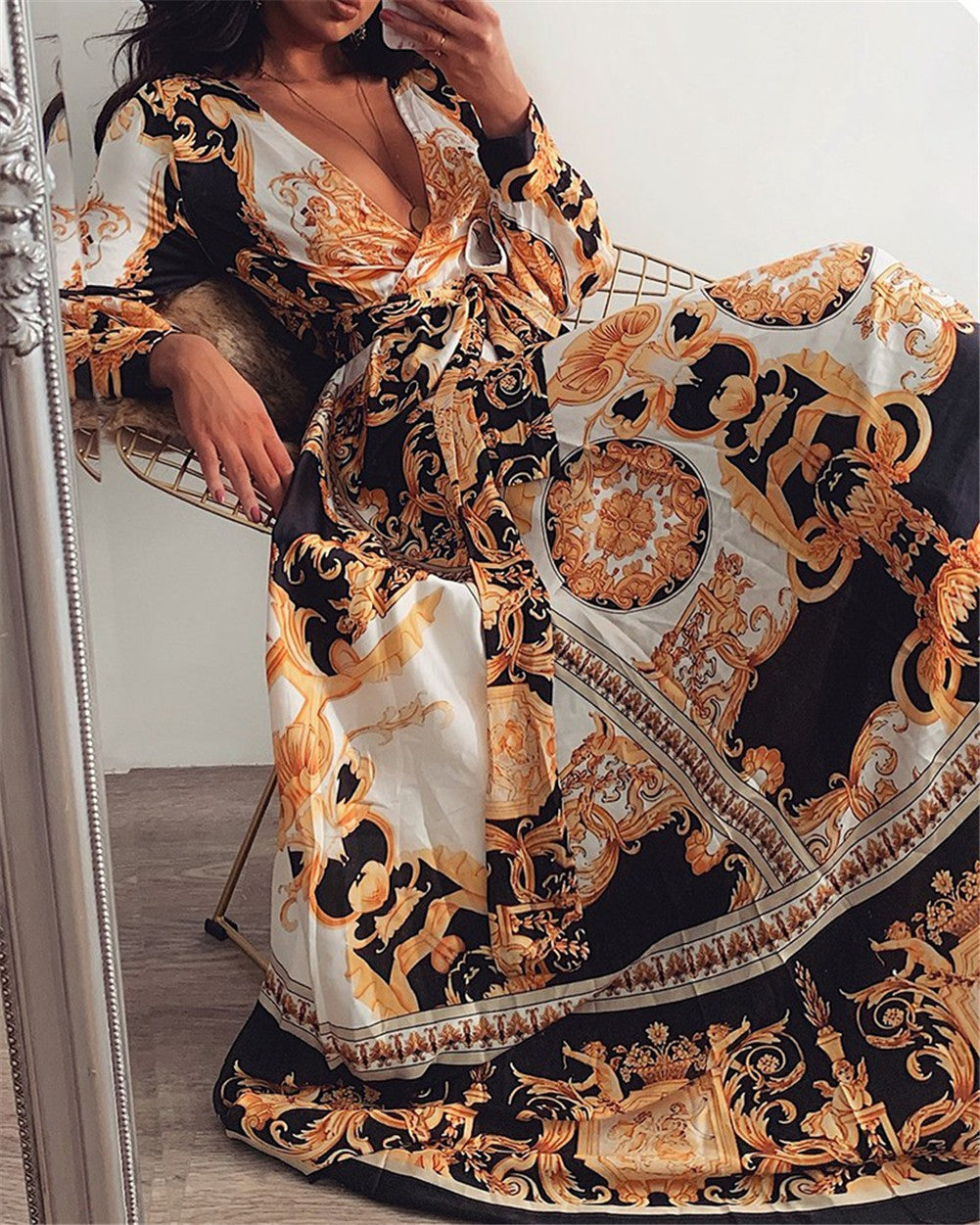 Eveloria Damenkleid Boho Schlitz