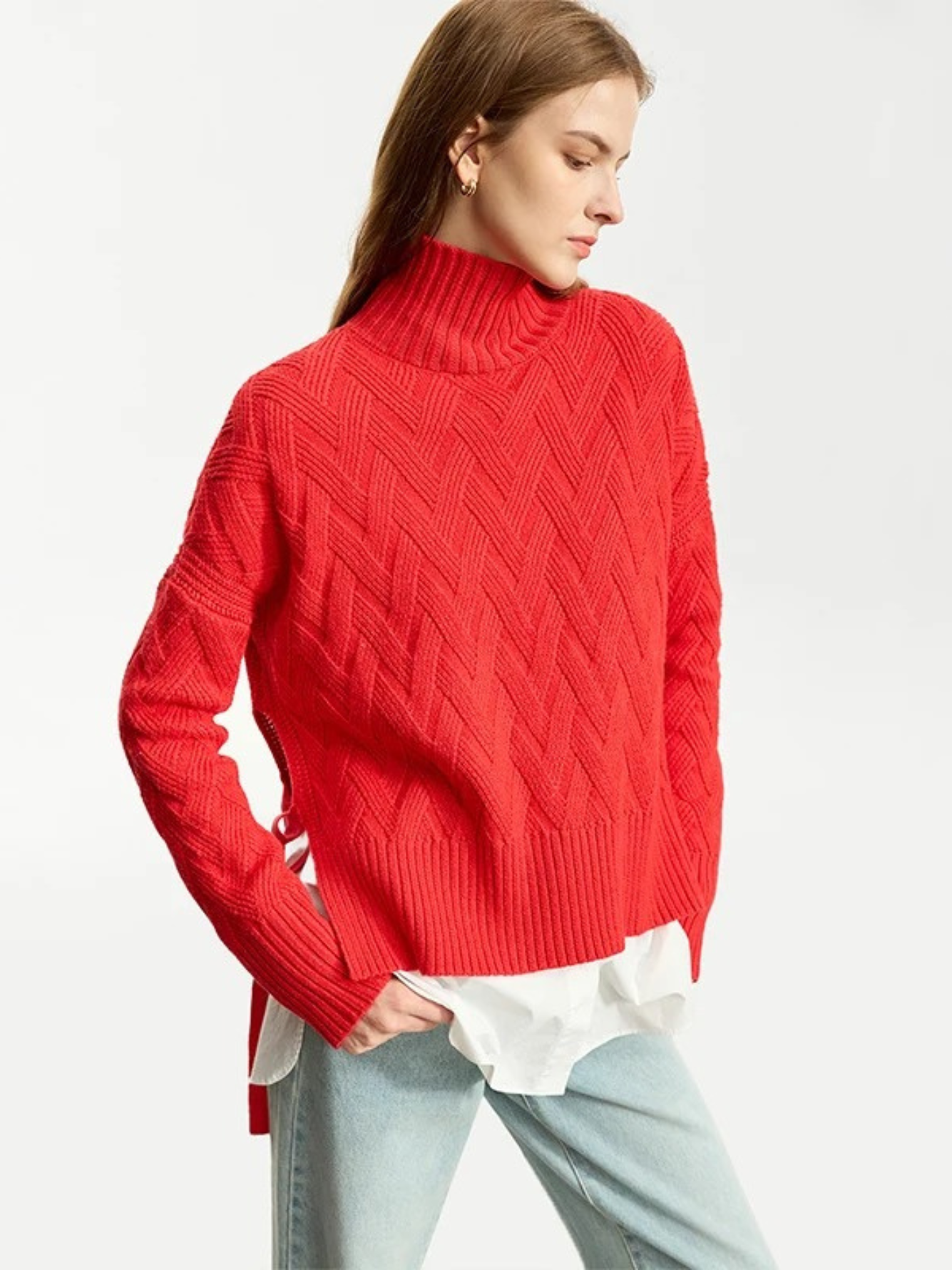 Zopfstrick Rollkragenpullover Kuschelig - Eveloria