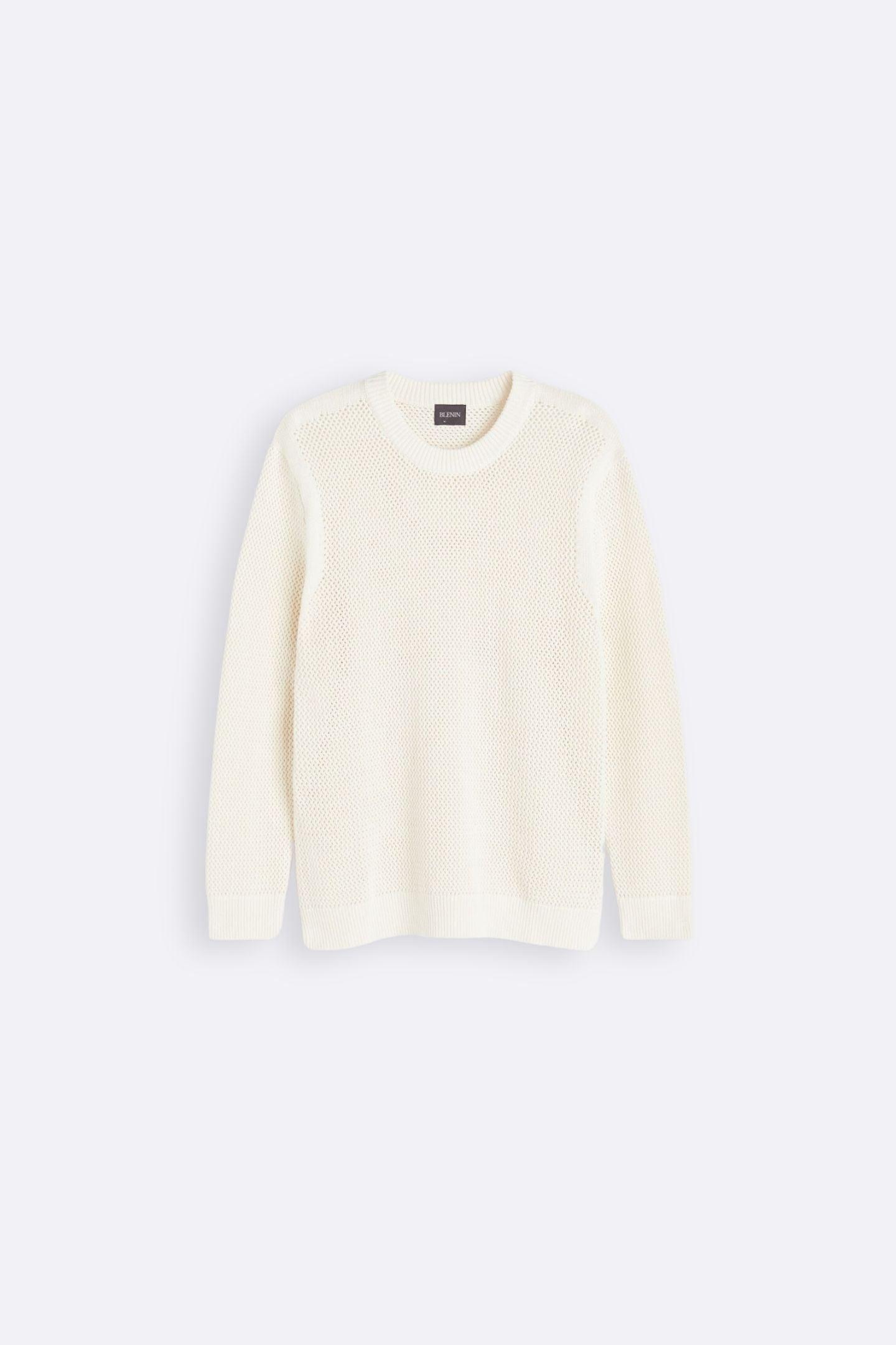 Herren Strickpullover Strukturierter Look Klassisch Beige - Norvielle