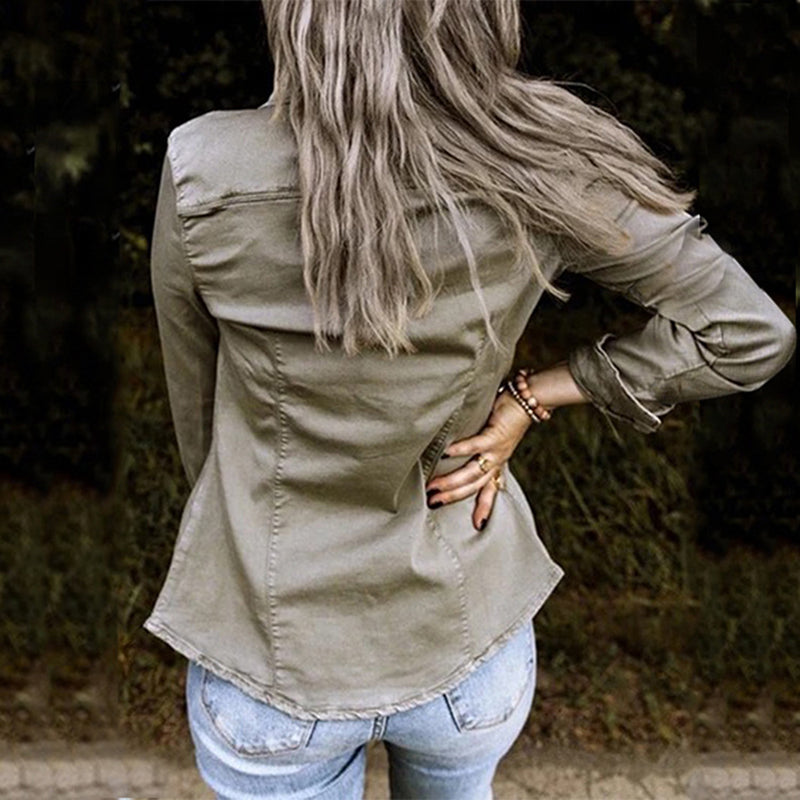 Damen Jeansjacke Denim Blau