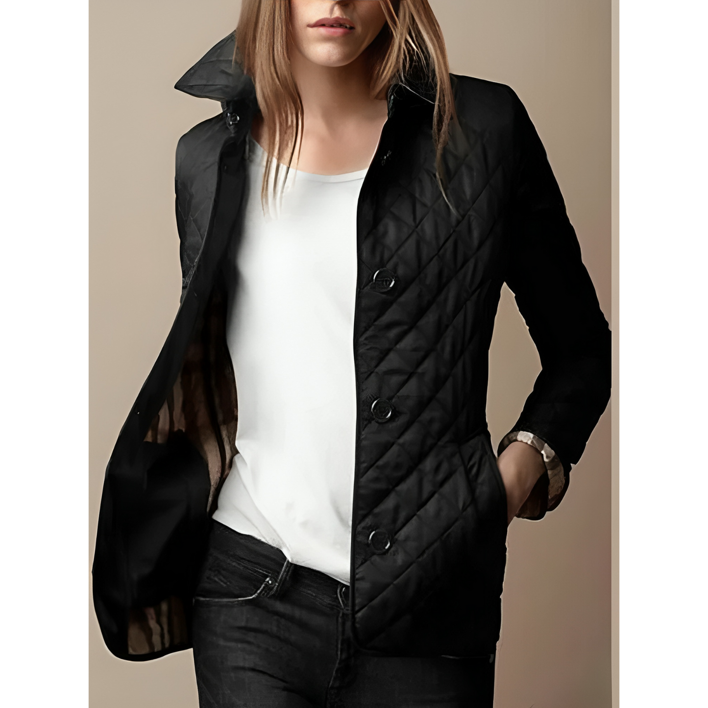 Eveloria Damen Kurze Wattierte Jacke