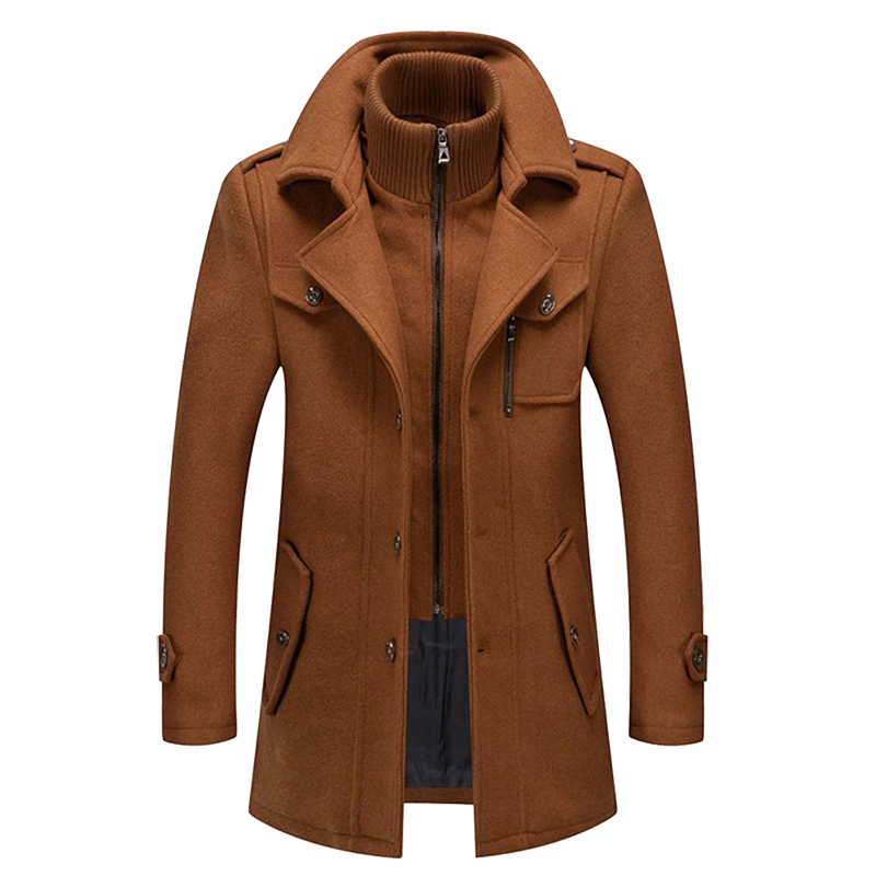 Eveloria Herren Doppelverschlussjacke Reguläre Passform