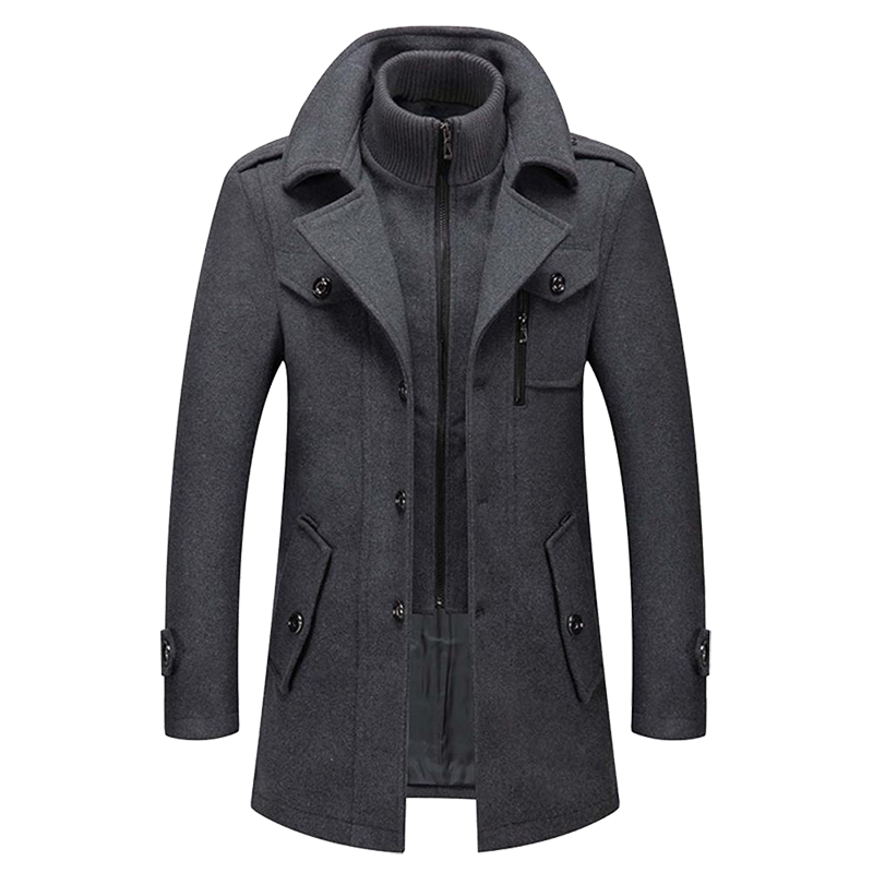 Eveloria Herren Doppelverschlussjacke Reguläre Passform
