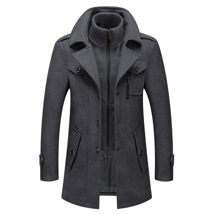 Eveloria Herren Doppelverschlussjacke Reguläre Passform