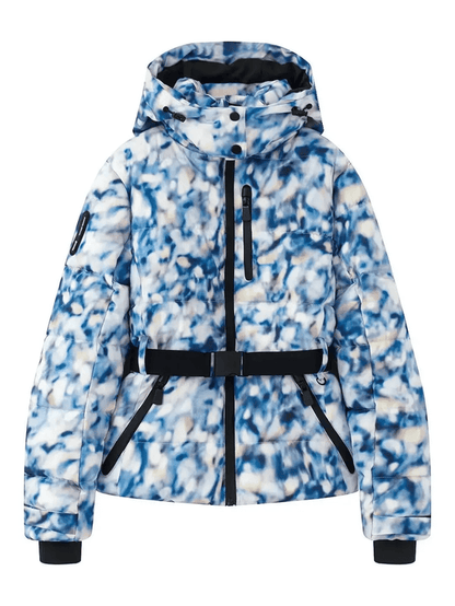 Damen Daunenjacke Mit Kapuze Und Gürtel Winter