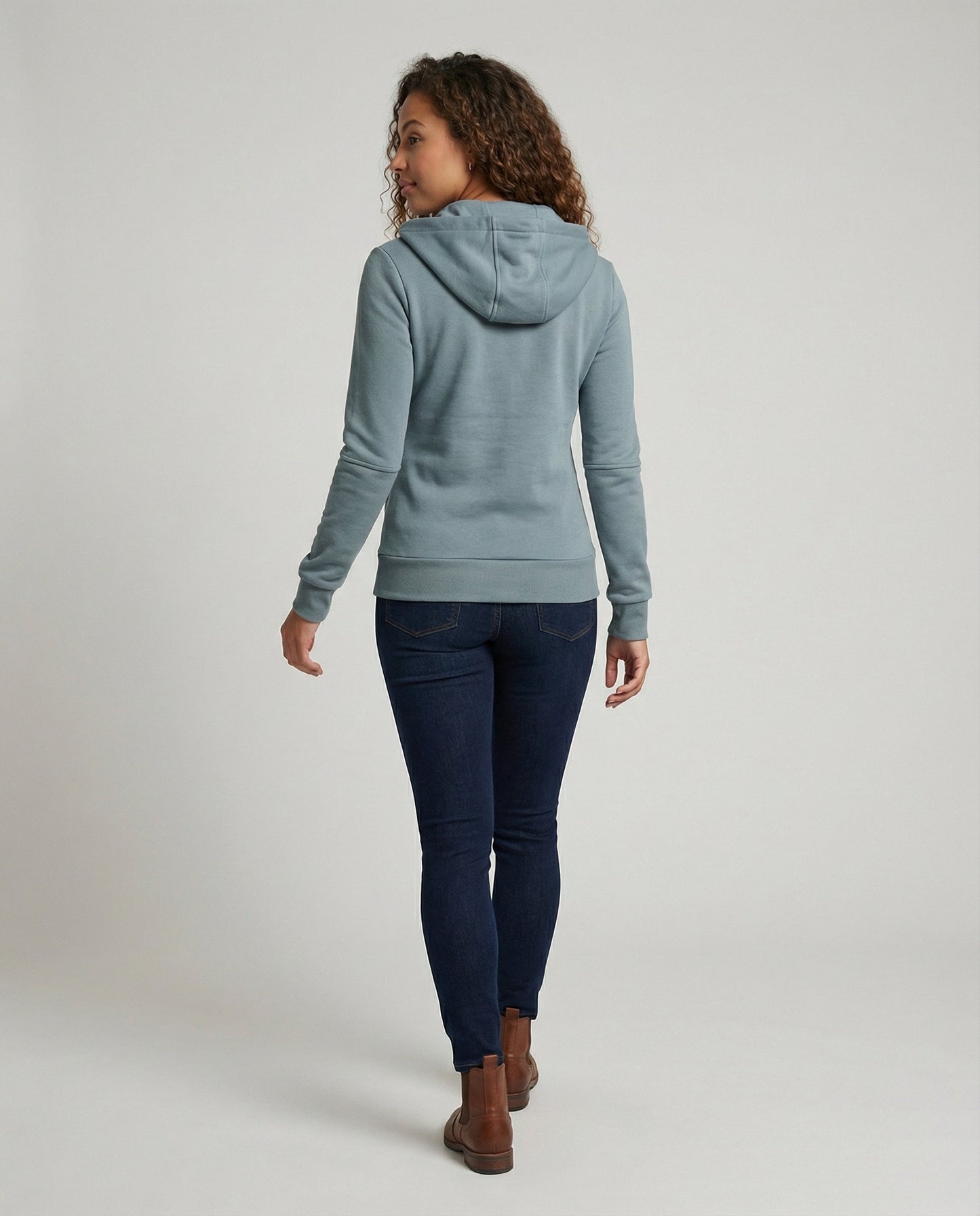 Damen Fleece-Hoodie Reißverschluss