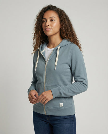 Damen Fleece-Hoodie Reißverschluss - Eveloria