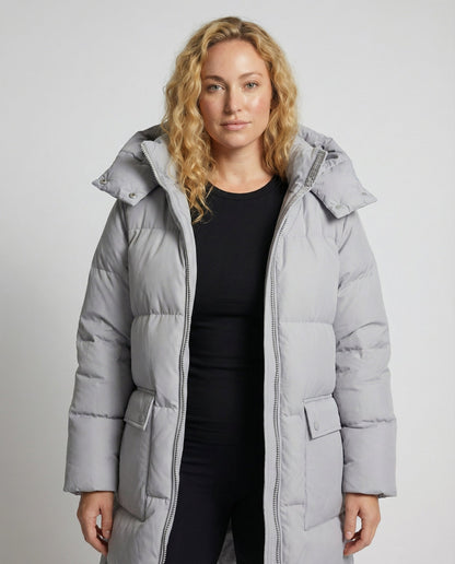Damen Winterjacke Wärme Isoliert Schwarz - Eveloria