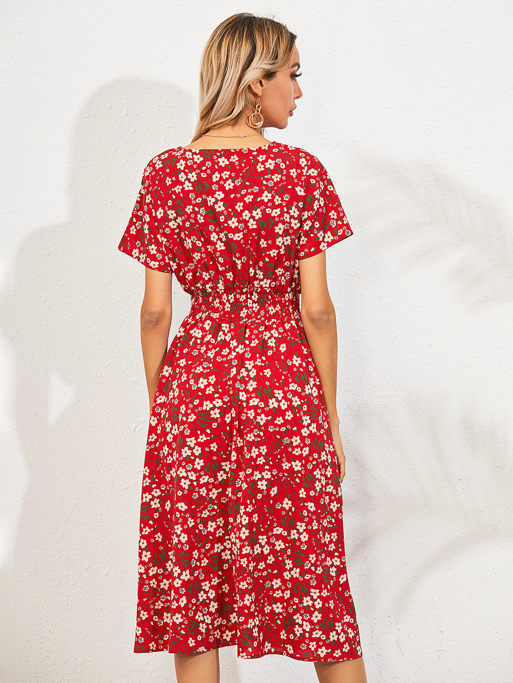 Eveloria Damen Sommerkleid Floral Elegant
