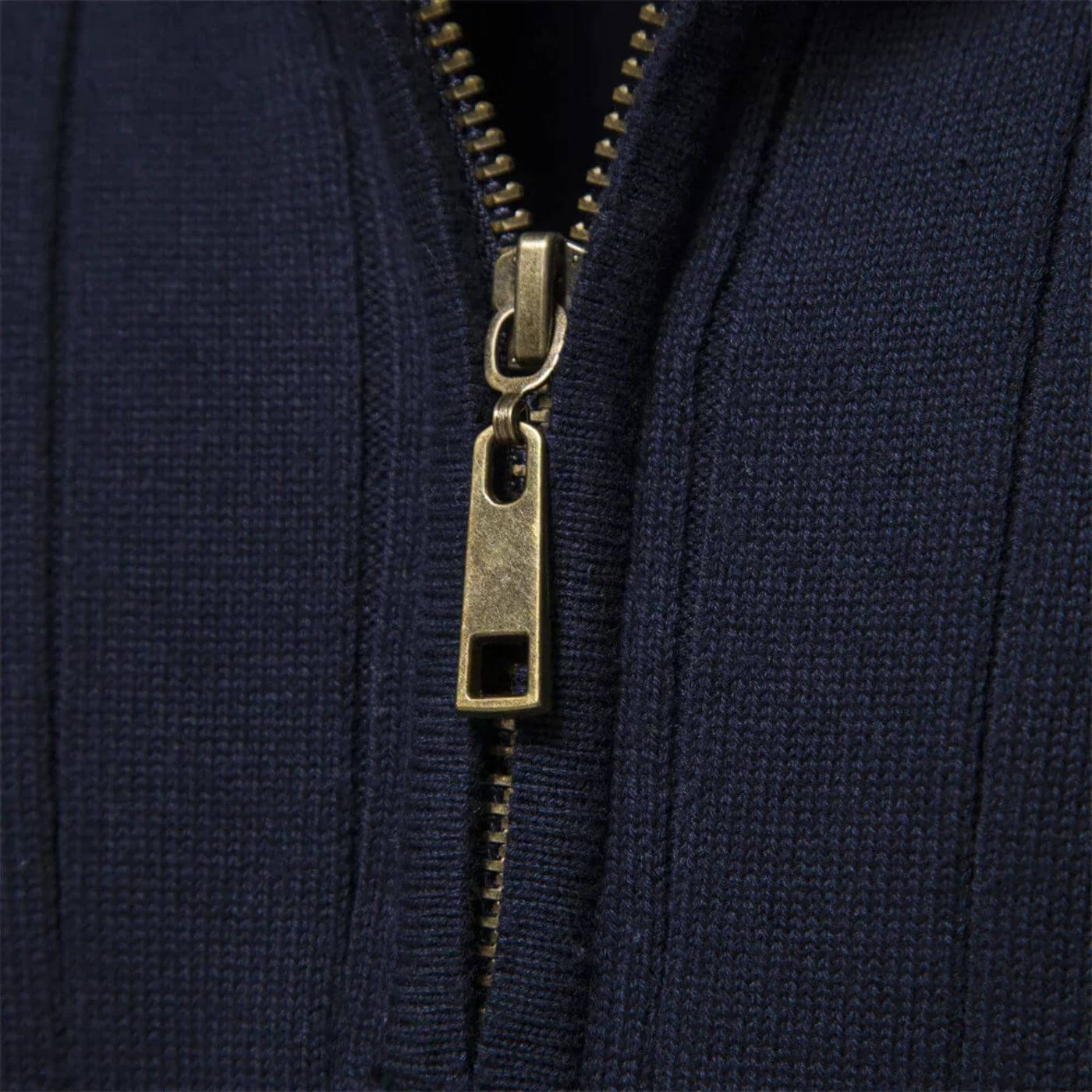 Herren Bequemer Pullover Mit Reißverschluss