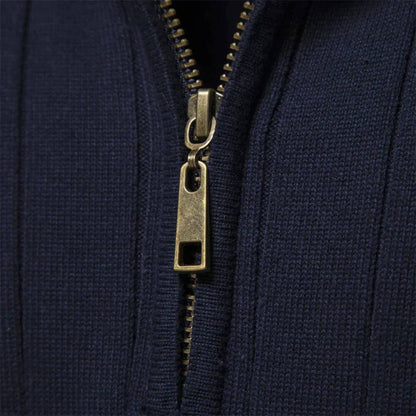 Herren Bequemer Pullover Mit Reißverschluss