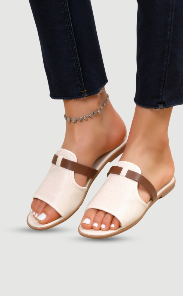 Damen Sandalen Cremeweiß