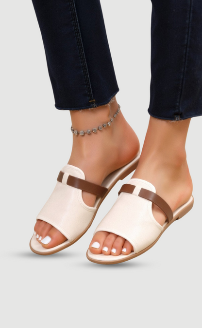 Damen Sandalen Cremeweiß