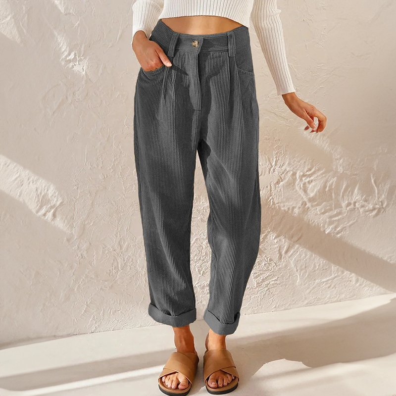 Hohe Damen-Hose Locker Fallend Komfortabel