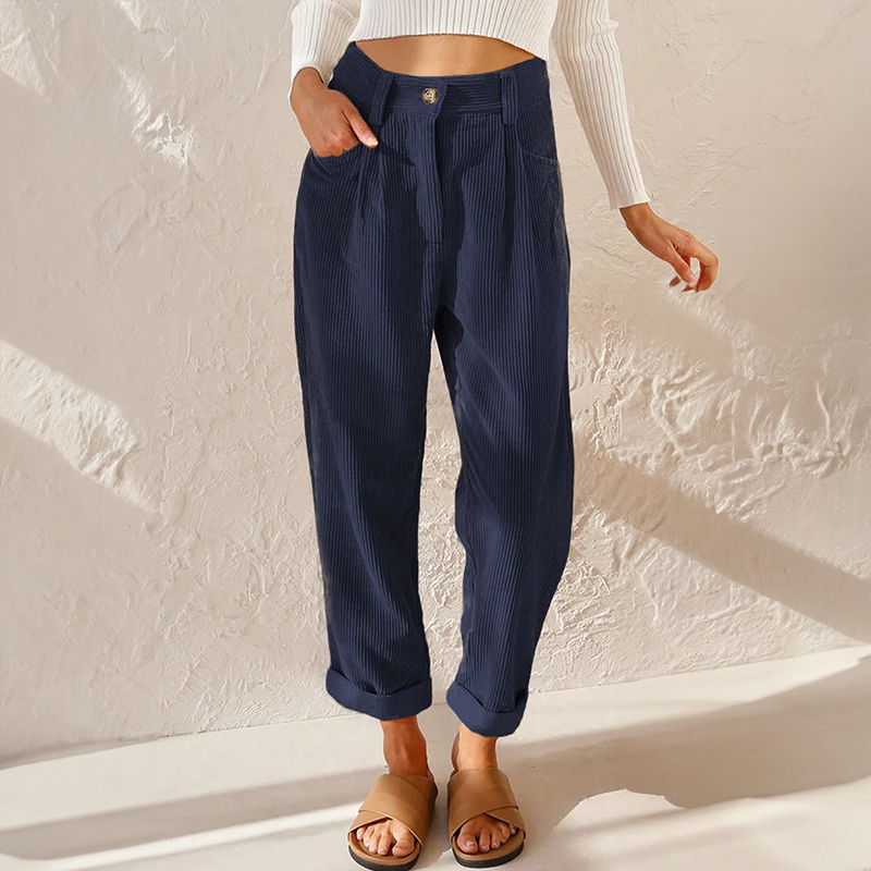 Hohe Damen-Hose Locker Fallend Komfortabel