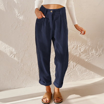 Hohe Damen-Hose Locker Fallend Komfortabel