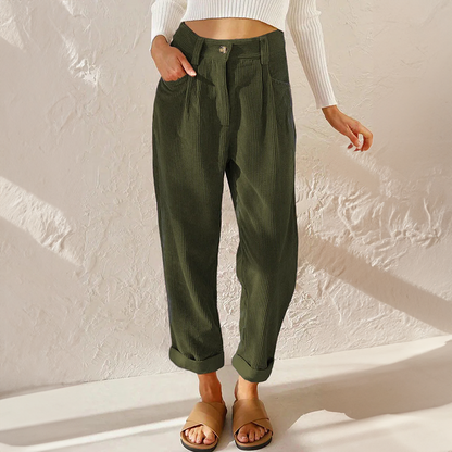 Hohe Damen-Hose Locker Fallend Komfortabel
