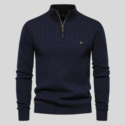 Herren Bequemer Pullover Mit Reißverschluss - Eveloria