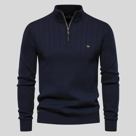 Herren Bequemer Pullover Mit Reißverschluss - Eveloria