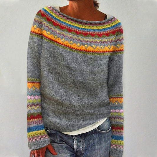 Damen Langarm Strickpullover Warm - Eveloria