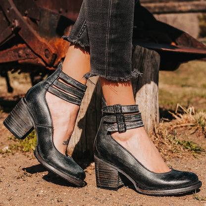 Eveloria Damen Pumps Elegantes Leder