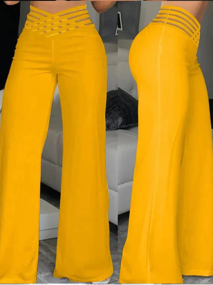 Eveloria Damenhohe Bundhose Elegant