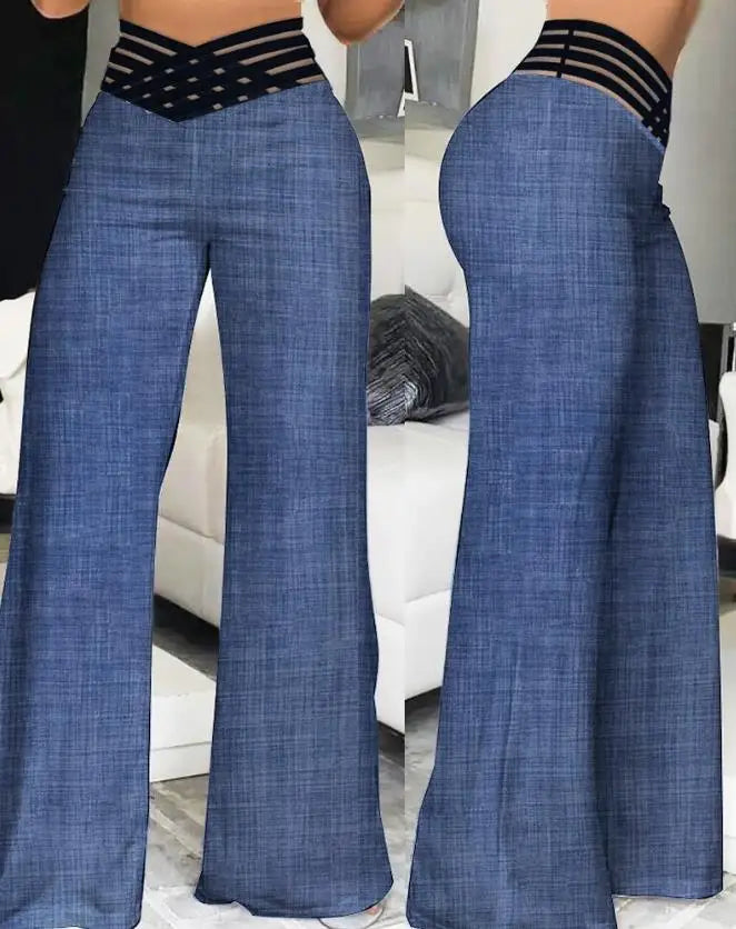 Eveloria Damenhohe Bundhose Elegant