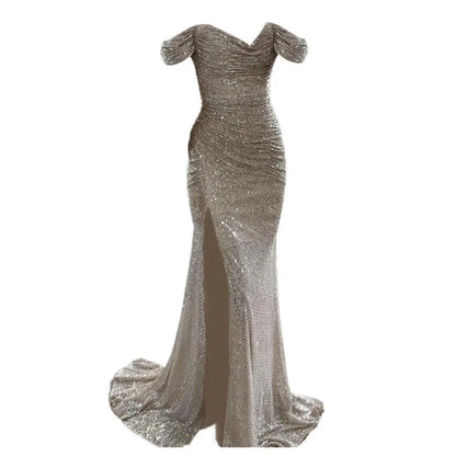 Eveloria Damen Abendkleid Off-Shoulder Elegant