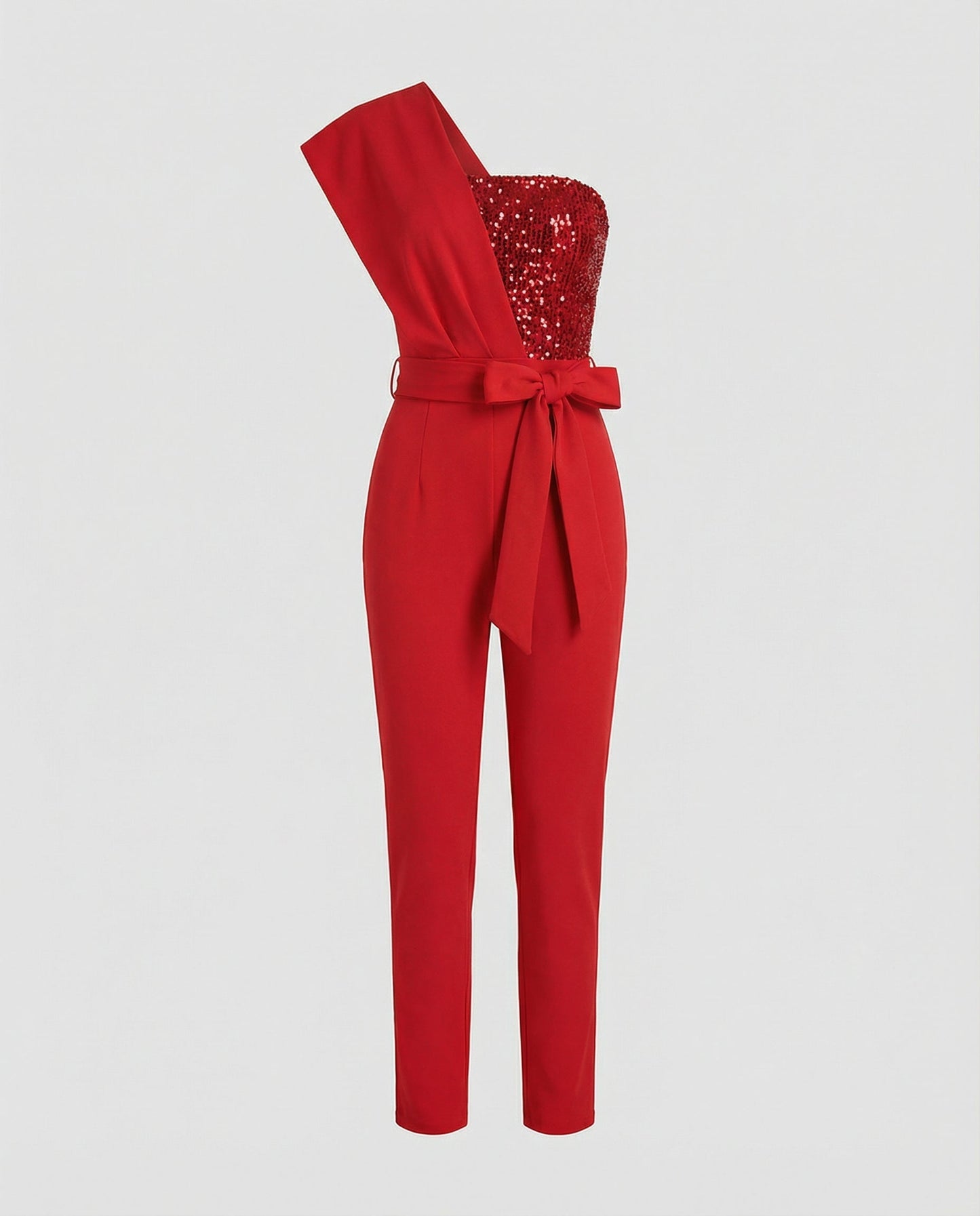 Damen Jumpsuit Pailletten Patchwork Eveloria
