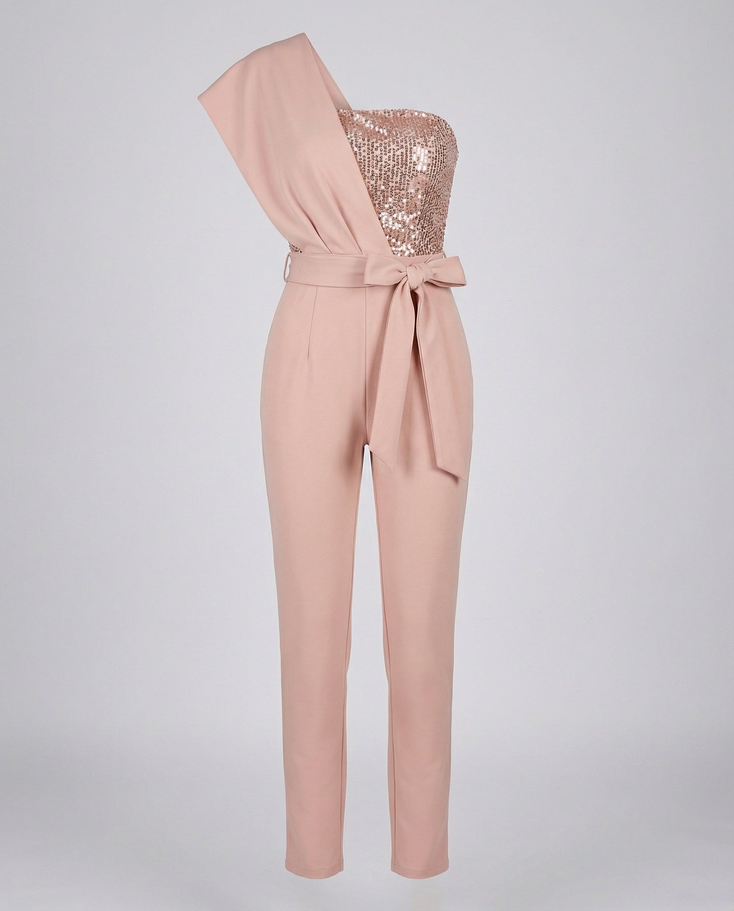 Damen Jumpsuit Pailletten Patchwork Eveloria