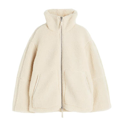 Eveloria Damen Oversized Fleecejacke Stehkragen