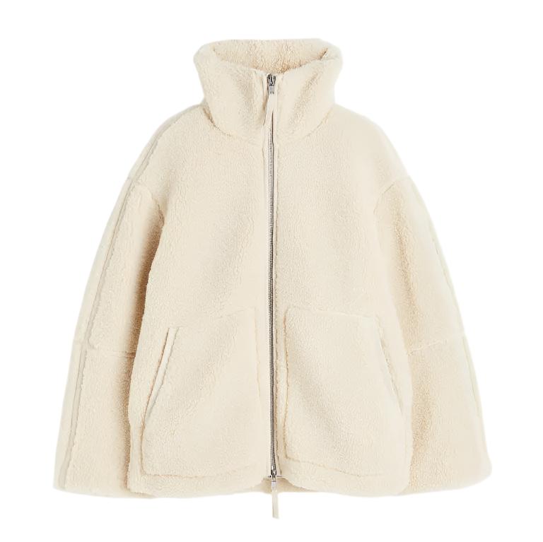 Eveloria Damen Oversized Fleecejacke Stehkragen - Eveloria