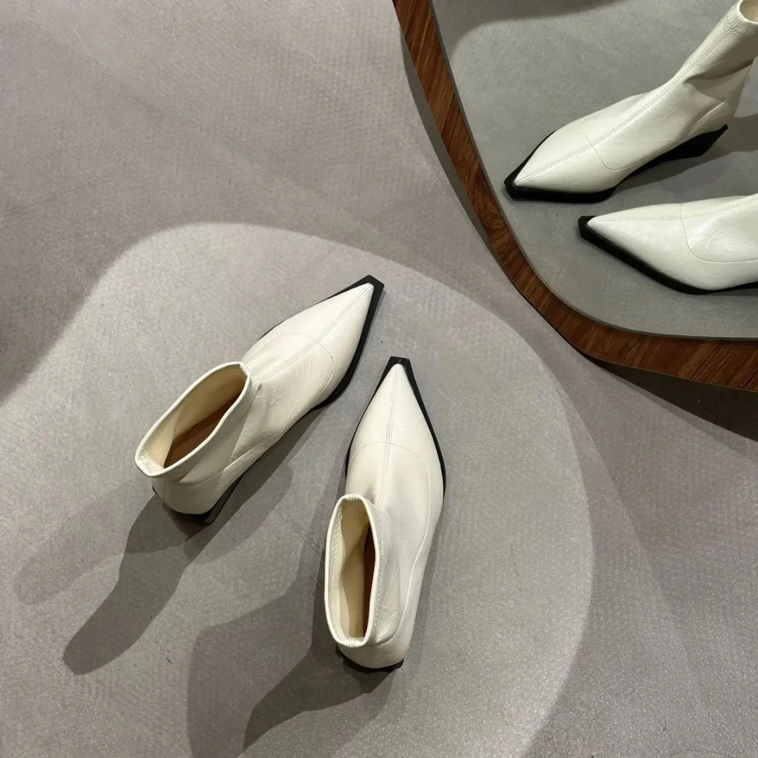 Damen Stiefeletten Spitzes Design