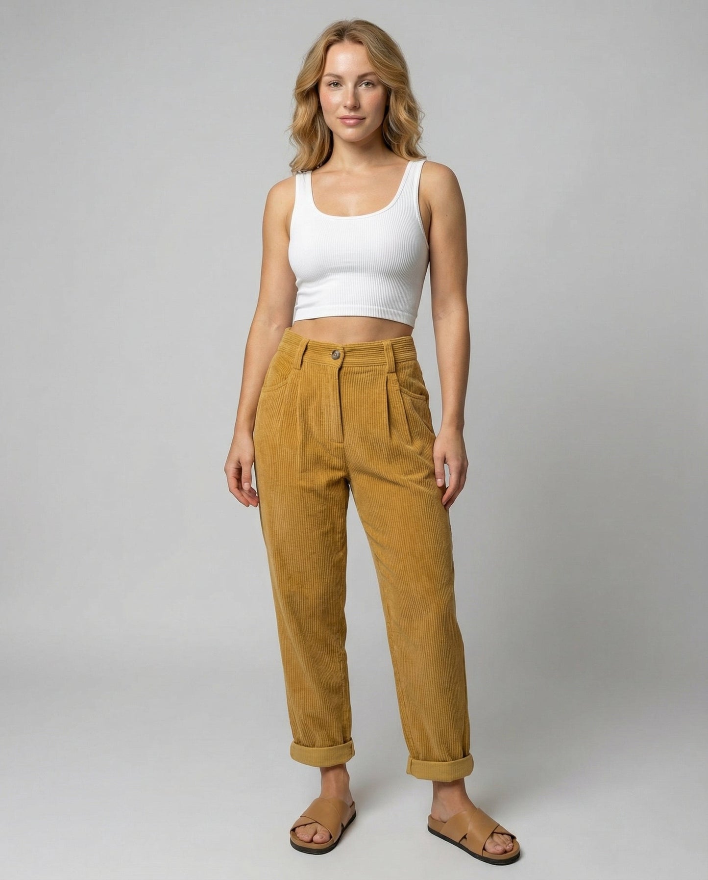 Damen Cordhose Komfort Lässig - Eveloria