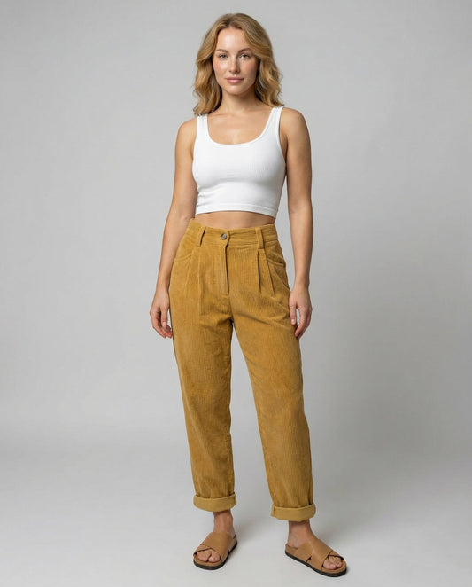 Damen Cordhose Komfort Lässig - Eveloria