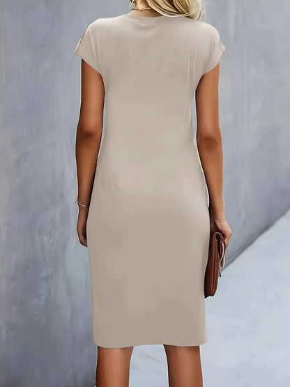 Eveloria Damen Midi Kleid Zeitlos