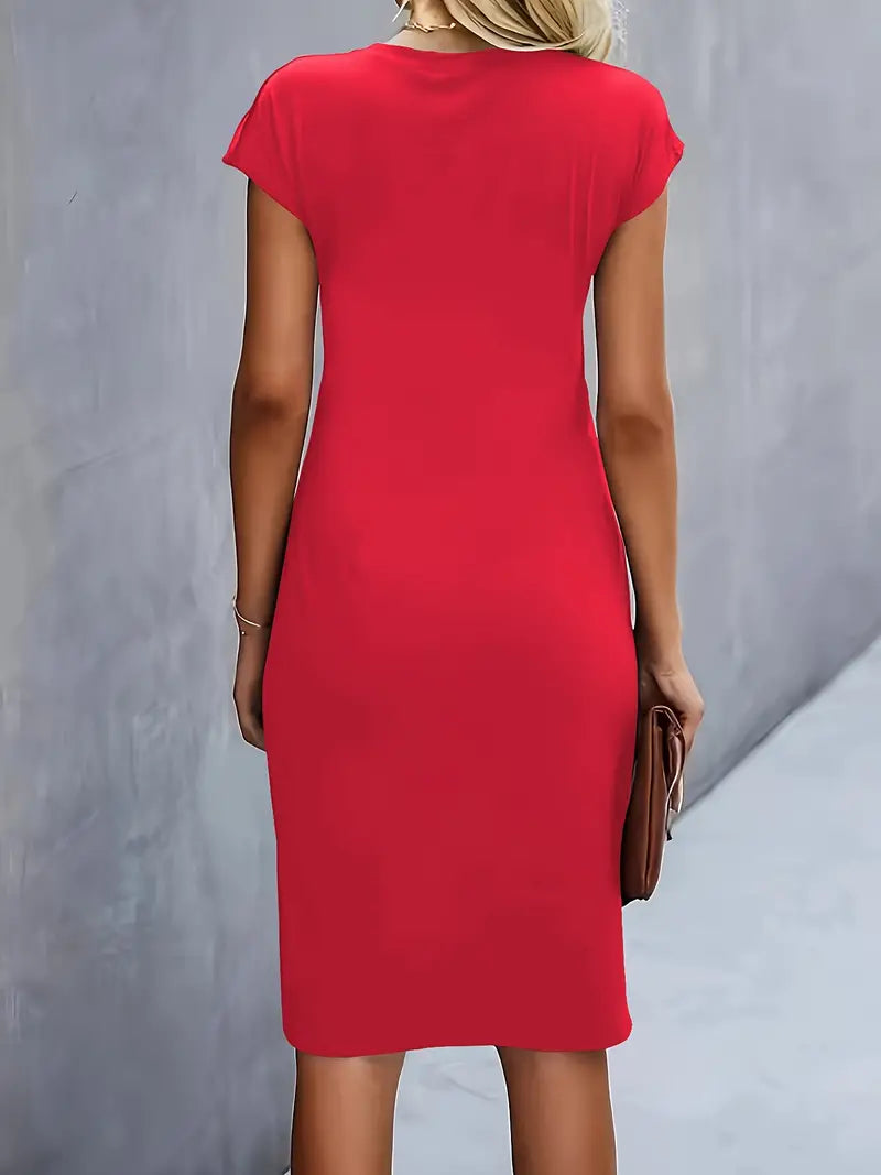 Eveloria Damen Midi Kleid Zeitlos