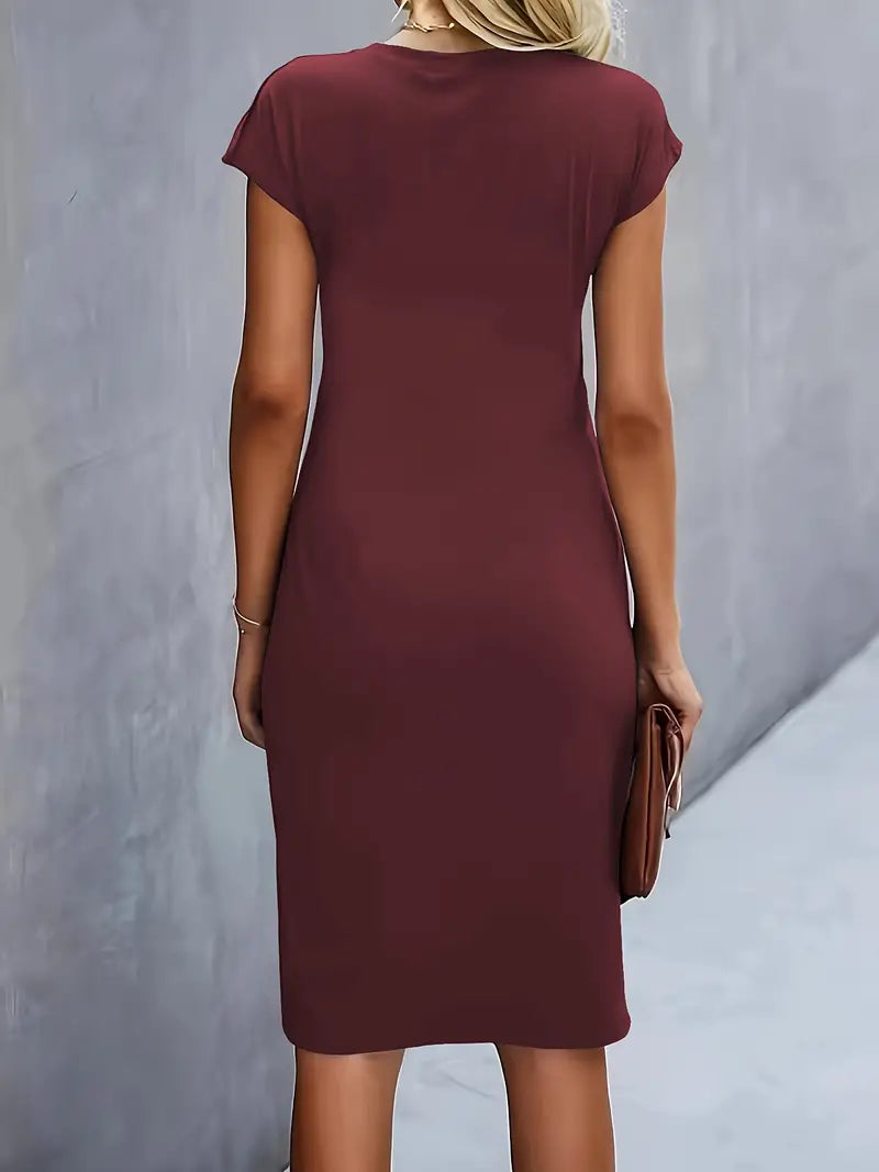 Eveloria Damen Midi Kleid Zeitlos