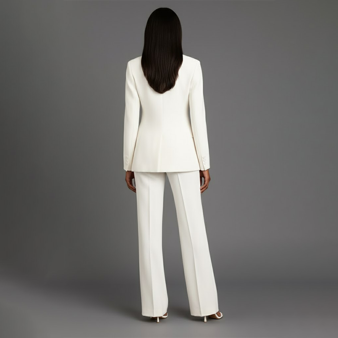 Damen Hosenanzug Taillierter Blazer Zeitlos