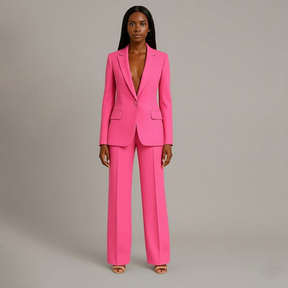 Damen Hosenanzug Taillierter Blazer Zeitlos
