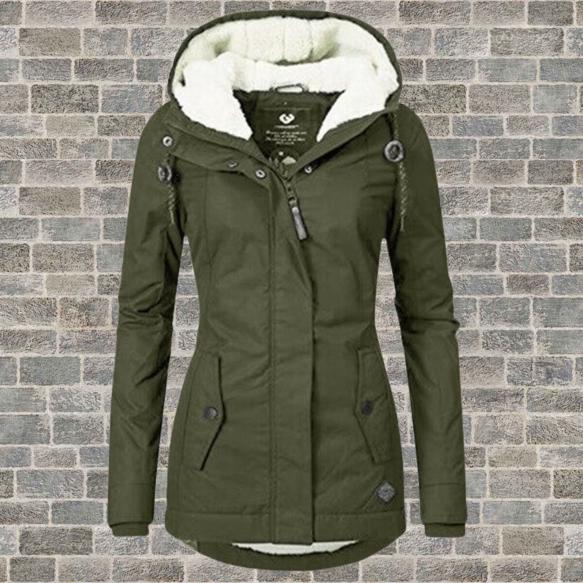 Damen Winterjacke Lang Warm Isoliert
