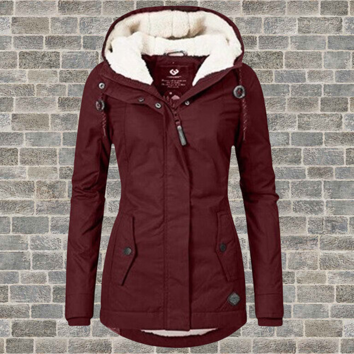 Damen Winterjacke Lang Warm Isoliert